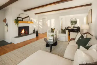 A living room designed for slowing down and looking up.