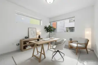 Flexible Lower-Level Office or Media Room