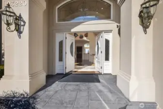 Excellent condition all around as the double entry doors invite you inside.