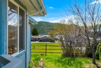 back yard with view of lake