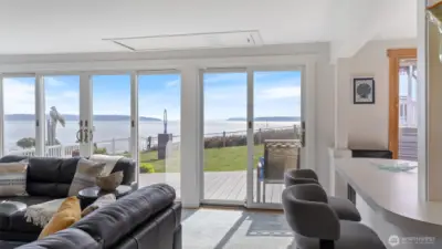 Open the sliding doors to let in the ocean breezes