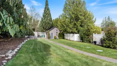Large, fully-landscaped back yard and garage