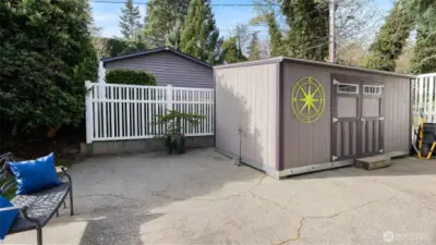 Large high-quality shed provides extra storage space