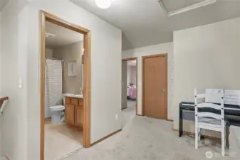 Stairwell area at top of stairs.