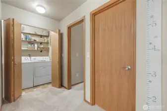 Upstairs laundry closet