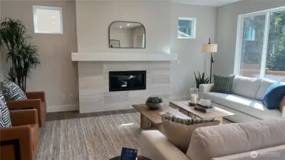 Incredible great room w/gas fireplace that