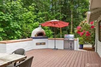 Must see to believe the pizza oven and built in BBQ set up!