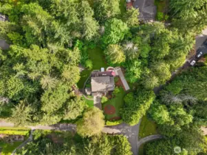 1+ acre lot, perfect combination of privacy, peace and quiet, and elbow room, in a neighborhood setting.