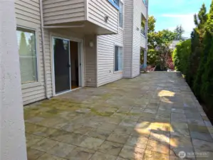 Patio area off slider waiting for your patio furniture & touches.