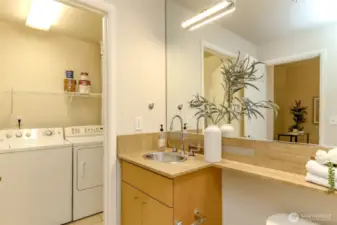 Second bathroom. Door can close to the laundry room.