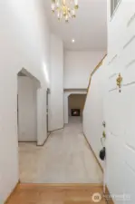 Entry with vaulted ceiling