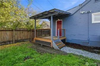 Covered back deck.