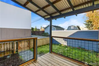 Back yard is fenced.