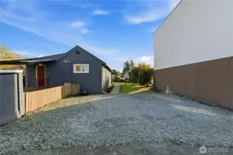 Extra parking in the back of the house.