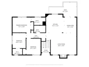 Upper level floor plan