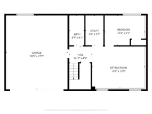 Lower level floor plan