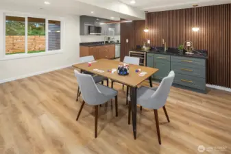 There is easy access here with no stairs on the newly hardscaped ramp outside.