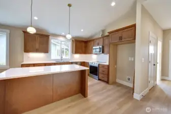 Beautiful kitchen with under cabinet lighting!