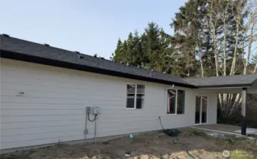 East side, LANDSCAPING UNDER CONSTRUCTION