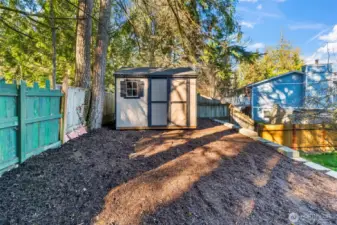 Outdoor shed for all your landscaping tools!