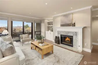 Additional highlights include designer lighting, custom window treatments, Lutron dimmers, ample storage,