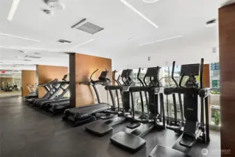 World class gym & plenty of equipment choices.