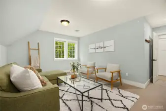 The large, flexible bonus room upstairs offers even more flexible space.