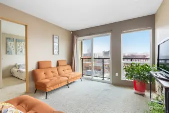 Oversize windows in both of the living room, and the primary bedroom.