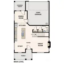 Shelby Upper Floor - Marketing Rendering - may vary per location  The photos are of a model and may not have the same finishes/colors/upgrades as the home