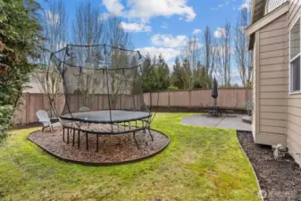 Patio + Fully-fenced backyard