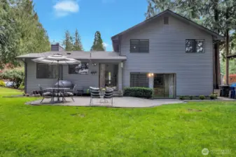 Back yard view of home.