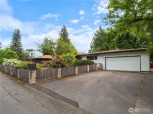The two car garage and the large drive way has room to park for you and your guests.