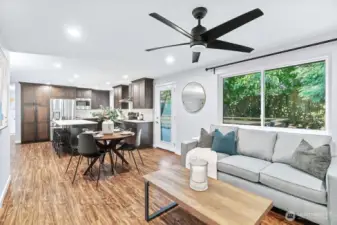 New ceiling fan in the living room as well as all the bedrooms.