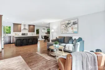 Front entry into the first of two living spaces. Formal, casual, it's perfectly up to you and your style!