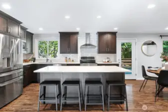 Full kitchen remodel including flooring & electrical completed in 2020