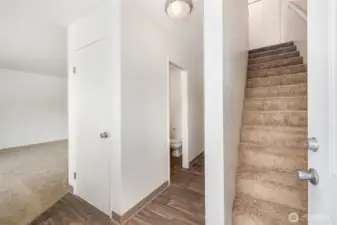 Home enters into the main living space.