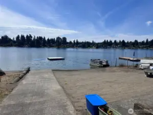 Your community owned beach and lakefront at Angle Lake