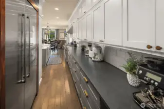 High End stainless Steel appliance including this extra wide fridge!