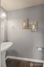 powder room with space to add shower if needed