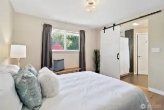 Primary bedroom looking into lovely ensuite