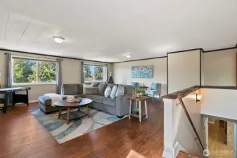 Upstairs to the enormous bonus room