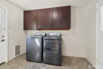 Laundry room is large