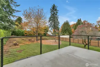Deck off the upstairs dining area