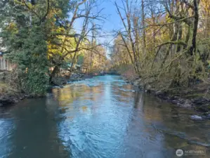 Beautiful Creek looking East.  It does recede in summer