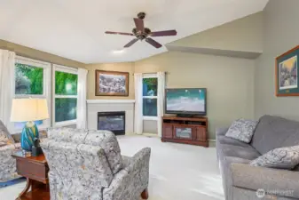 Newly re-faced gas fireplace, new carpet and fresh interior space...just move in!