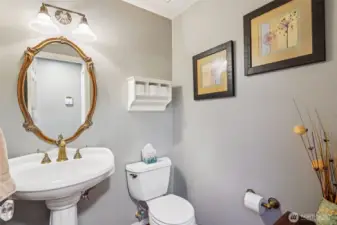 Convenient powder room for your guests.