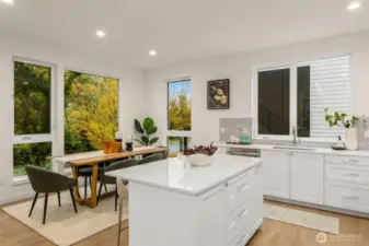 Stainless steel appliances, quartz countertops, & shaker cabinets are all standard options