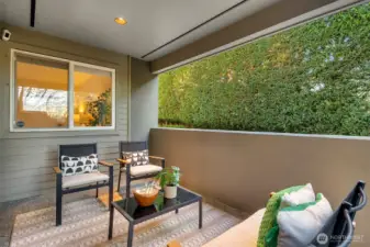 Covered balcony off of the Living Room (1 of 2 covered balconies)