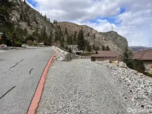 Entrance to driveway.