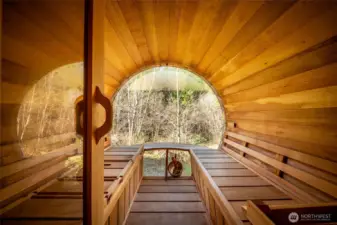 Beautiful sauna for ultimate relaxation!